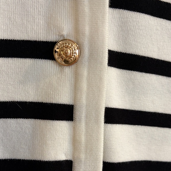 Lillusory Striped Button-Front Sleeveless lightweight sweater vest M NWT - Picture 2 of 6